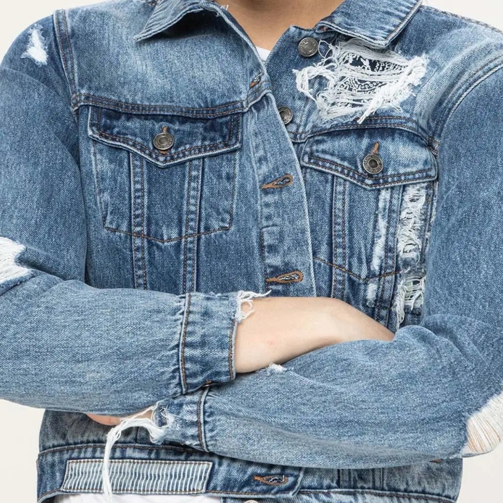 Vervet Distressed Denim Jacket - Picture 2 of 8
